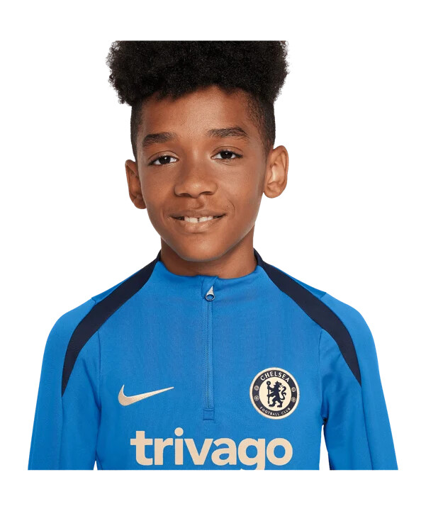 nike fc chelsea london drill top børn blå f436