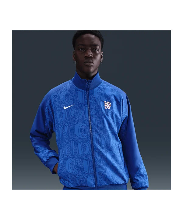 nike fc chelsea london strike anthem jakke blå f495