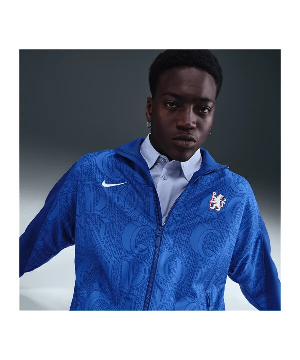 nike fc chelsea london strike anthem jakke blå f495