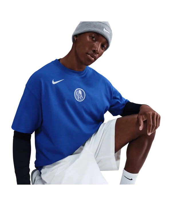 nike fc chelsea london t90 remix t-shirt blå f480