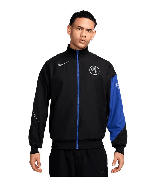 nike fc chelsea london træningsjakke sort f011