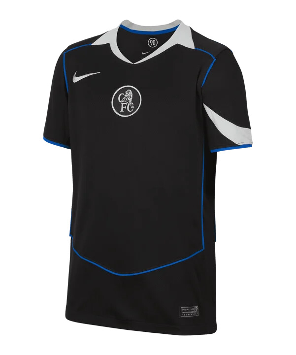 nike fc chelsea london 3. holdstrøje 20252026 børn sort f011