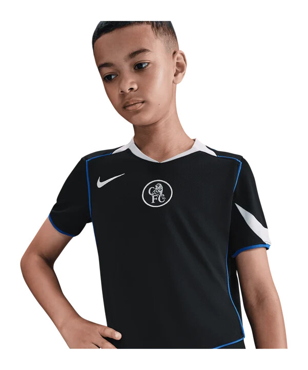 nike fc chelsea london 3. holdstrøje 20252026 børn sort f011