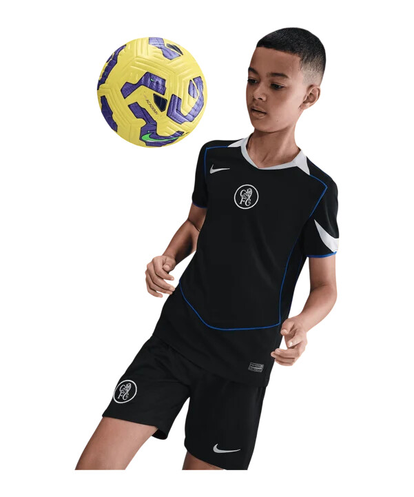 nike fc chelsea london 3. holdstrøje 20252026 børn sort f011