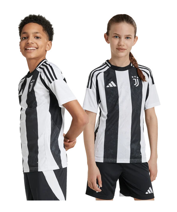 adidas juventus turin hjemmebanetrøje 202425 børn hvid