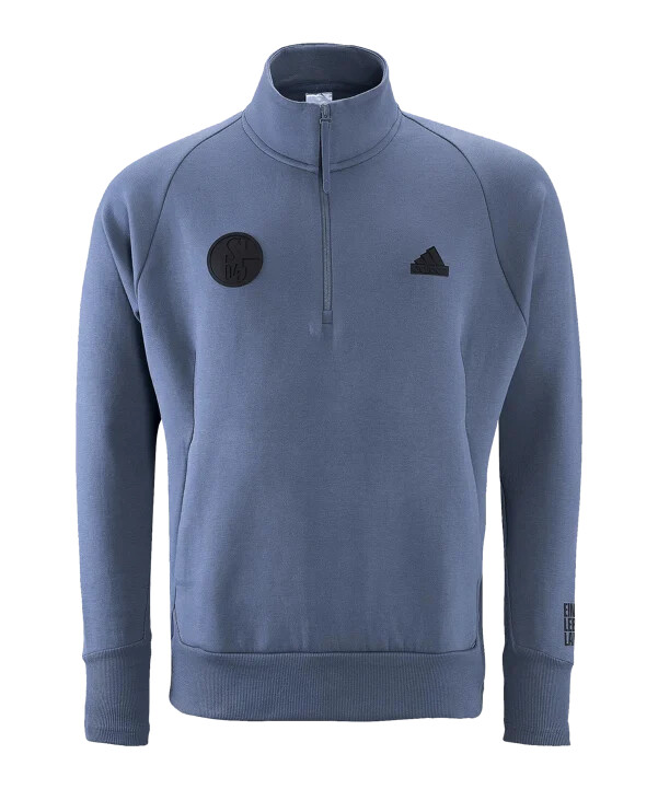 adidas fc schalke 04 zne hættetrøje grå blå