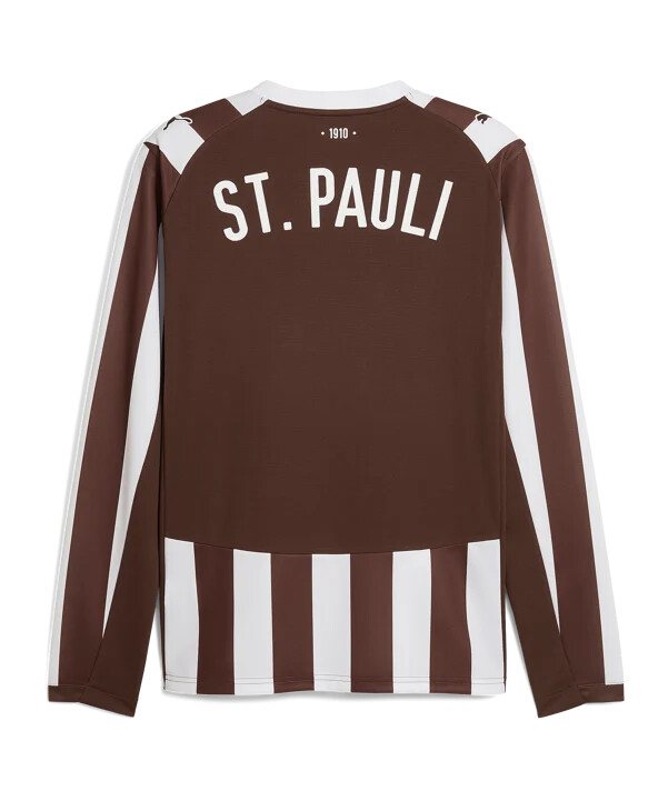 puma fc st. pauli langærmet hjemmebanetrøje 20252026 brun f01