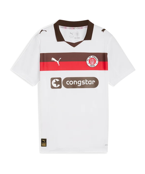 puma fc st. pauli udebanetrøje børn hvid f02