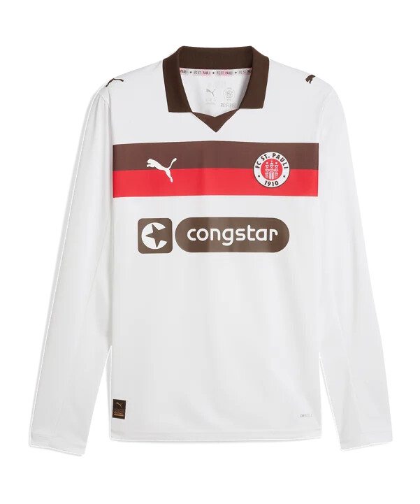 puma fc st. pauli langærmet udebanetrøje hvid f02