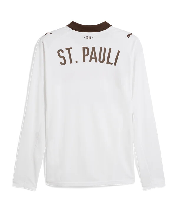 puma fc st. pauli langærmet udebanetrøje hvid f02