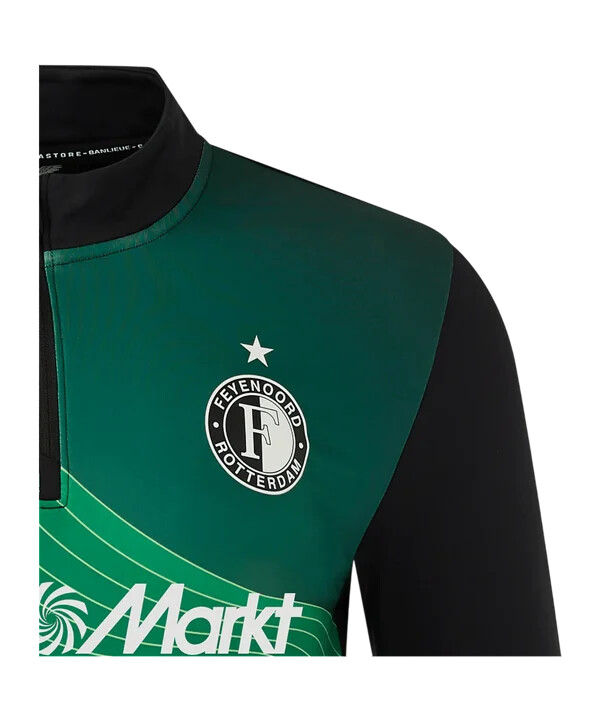 castore feyenoord rotterdam prematch-trøje 3. klasse 20242025 børn sort f011