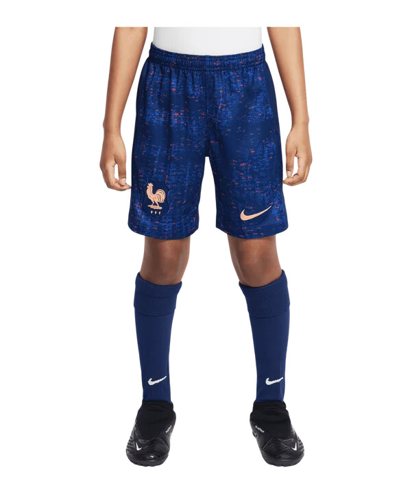 nike frankrig hjemmebaneshorts 2025 børn blå f492