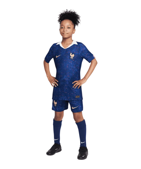 nike frankrig hjemmebaneshorts 2025 børn blå f492