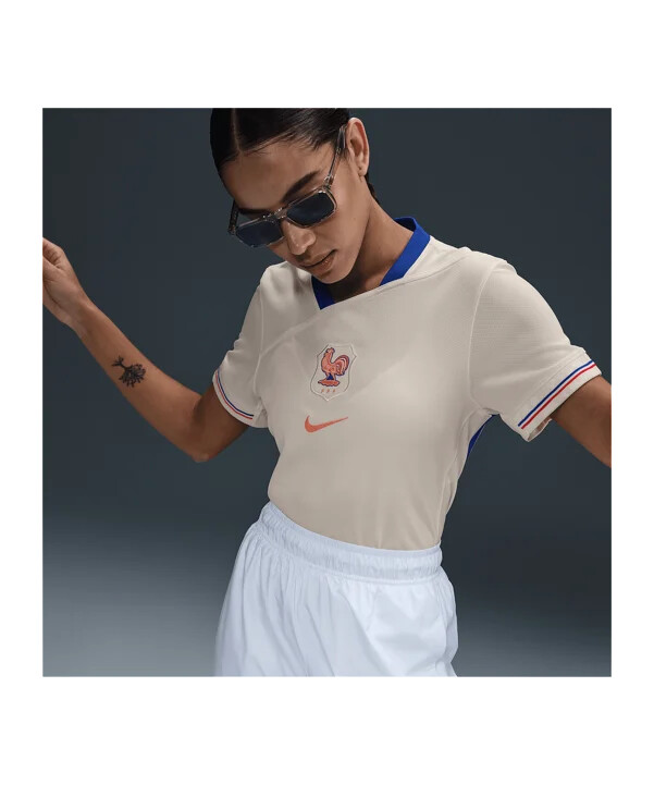 nike frankrig udebanetrøje 2025 dame beige f110