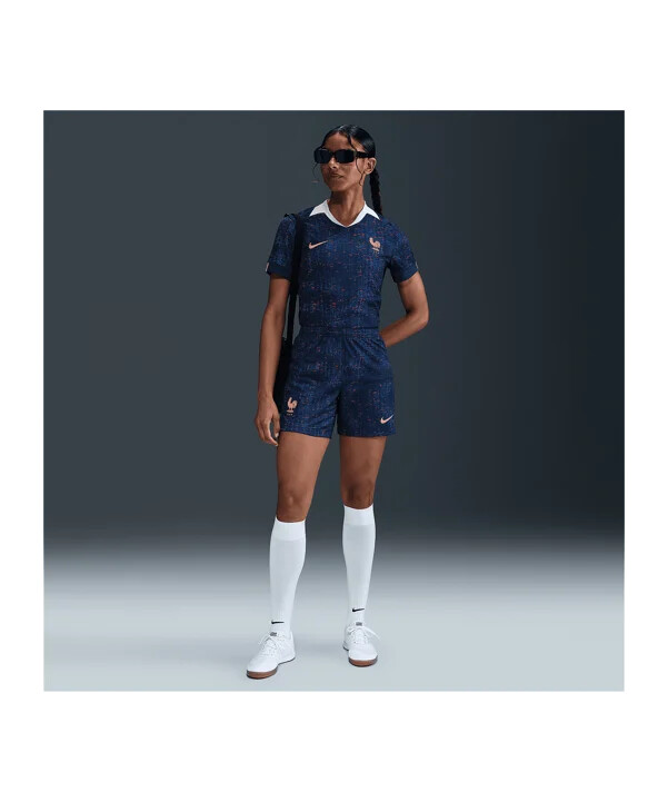 nike frankrig hjemmebaneshorts 2025 dame blå f492