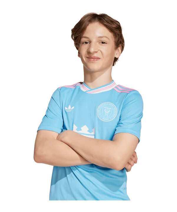 adidas inter miami trøje 3. klasse 20252026 børn blå