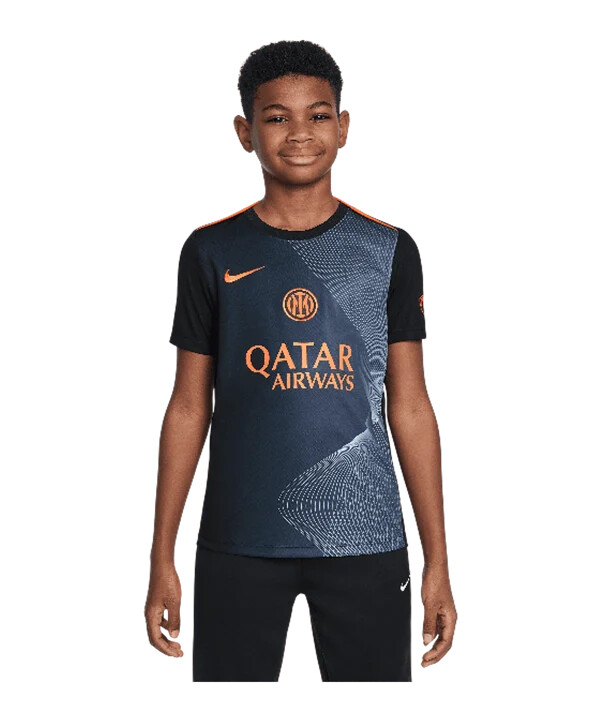 nike inter milan træningstrøje børn sort f010