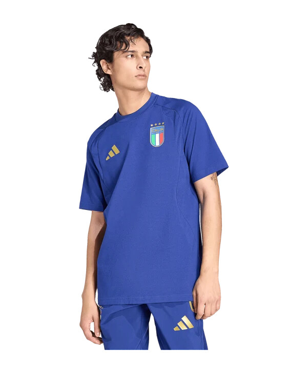 adidas italien tiro rejset-t-shirt blå