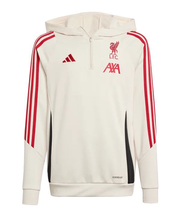 adidas fc liverpool tiro træningshættetrøje børn hvid