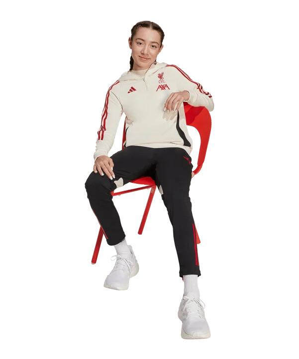 adidas fc liverpool tiro træningshættetrøje børn hvid