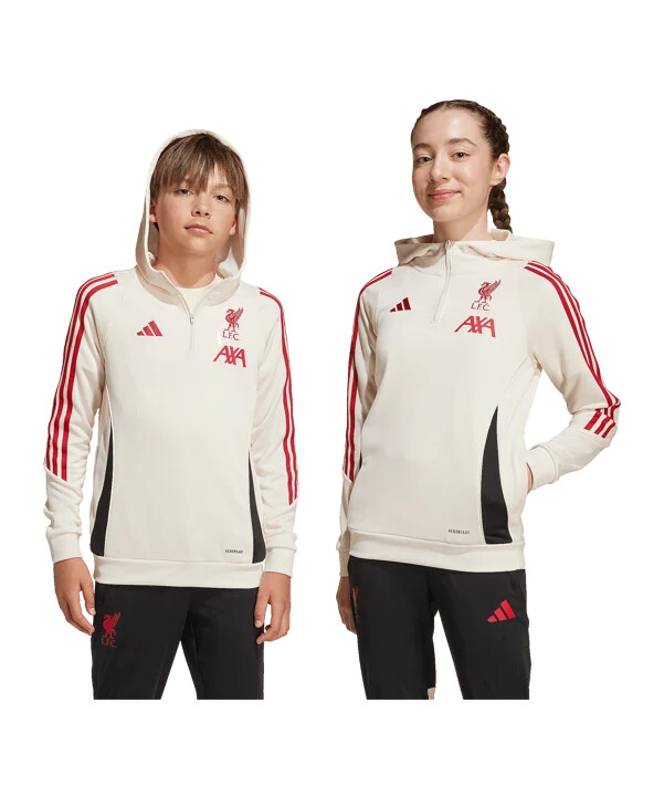 adidas fc liverpool tiro træningshættetrøje børn hvid