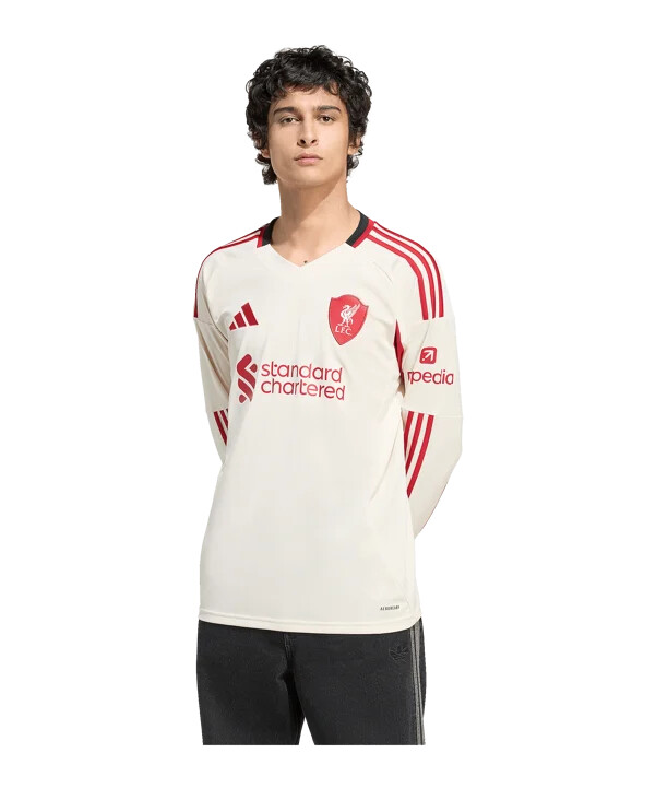 adidas fc liverpool langærmet udebanetrøje 202526 hvid