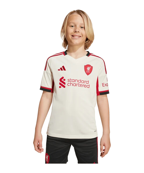 adidas fc liverpool udebanetrøje 202526 børn hvid