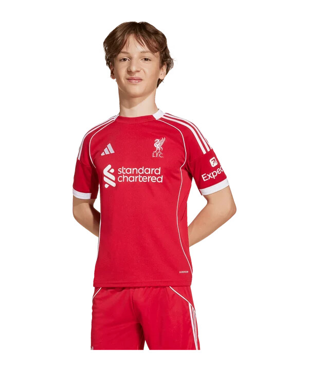 adidas fc liverpool hjemmebanetrøje 202526 børn rød