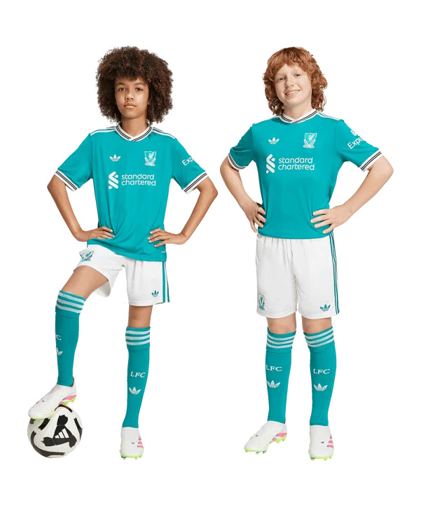 adidas fc liverpool shorts 3. klasse 20252026 børn hvid