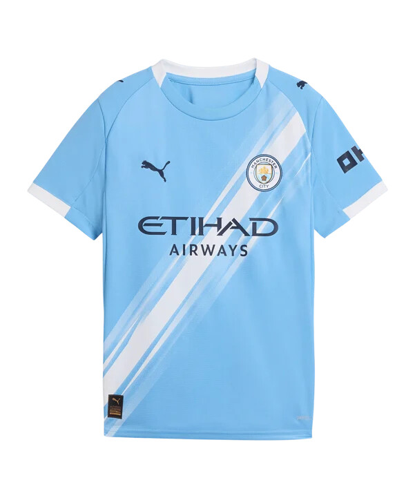 puma manchester city hjemmebanetrøje 20252026 børn blå f01