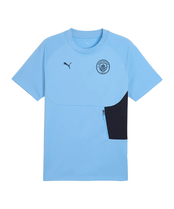puma manchester city pumatech pocket t-shirt blå f06