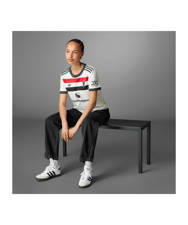 adidas originals manchester united 3. trøje 20242025 dame hvid
