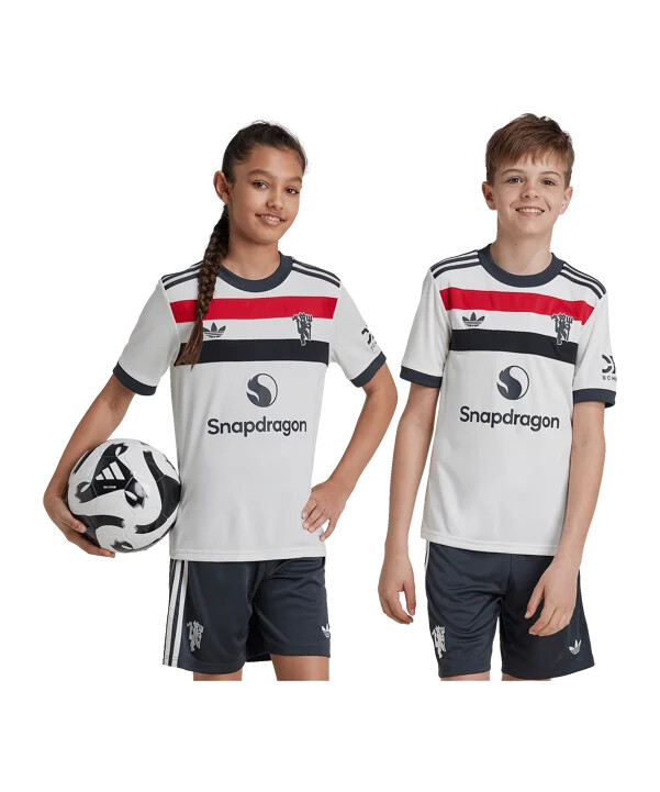 adidas originals manchester united 3. trøje 20242025 børn hvid