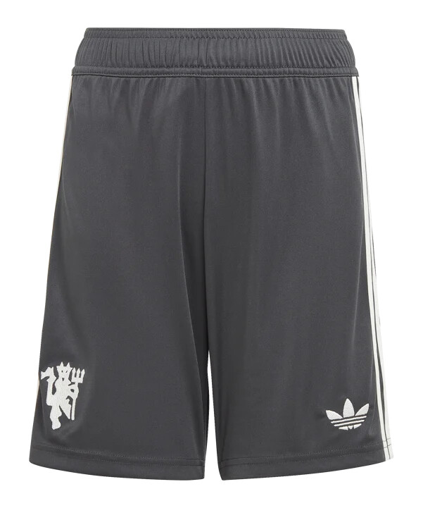 adidas originals manchester united shorts 3. klasse 20242025 børn grå