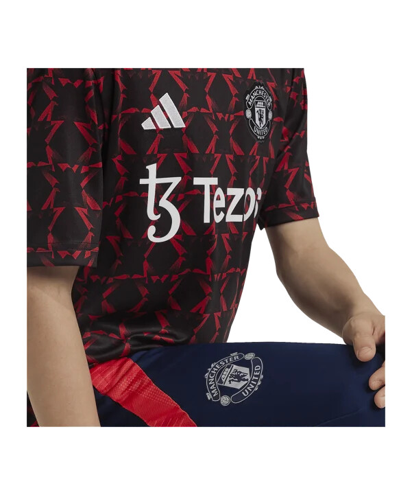 adidas manchester united prematch-trøje 202425 børn sort