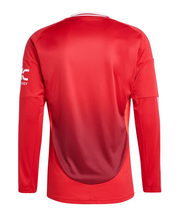 adidas manchester united langærmet hjemmebanetrøje 20242025 rød