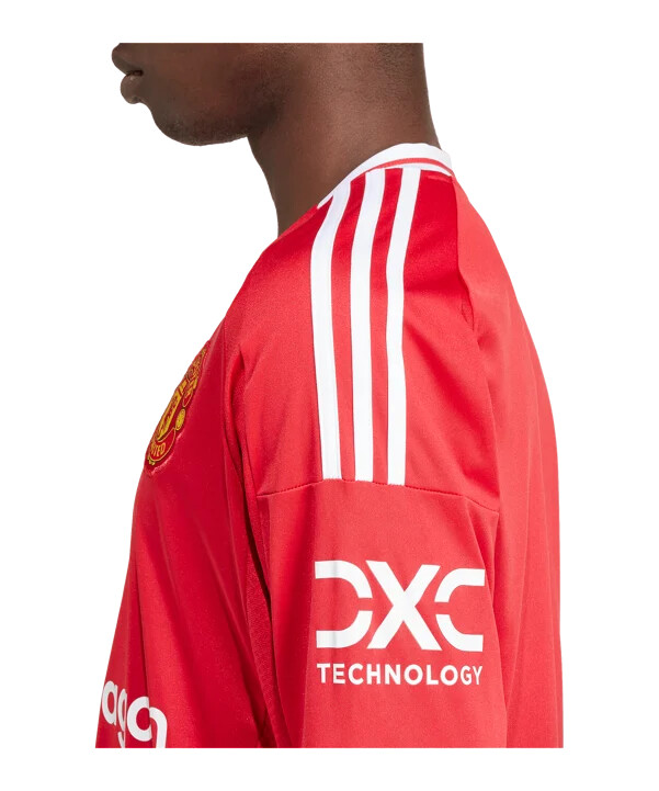adidas manchester united langærmet hjemmebanetrøje 20242025 rød