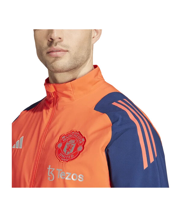 adidas manchester united prematch jakke 20242025 blå