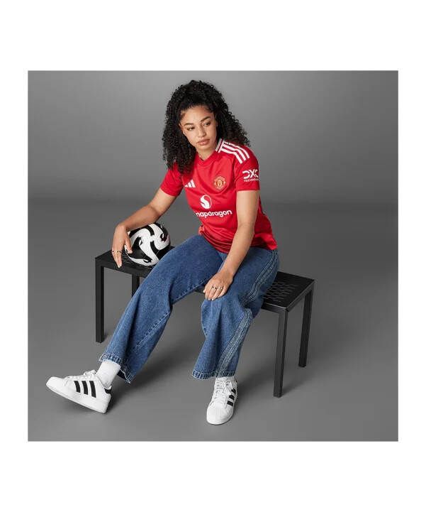 adidas manchester united hjemmebanetrøje 20242025 dame rød