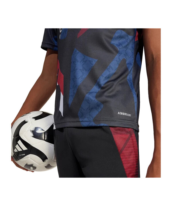 adidas manchester united prematch-trøje 202425 børn sort