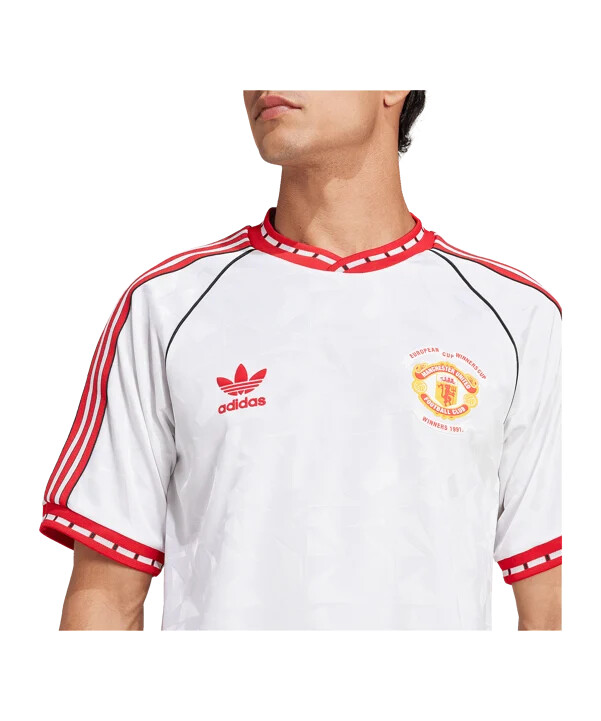 adidas manchester united 1991 udebanetrøje hvid