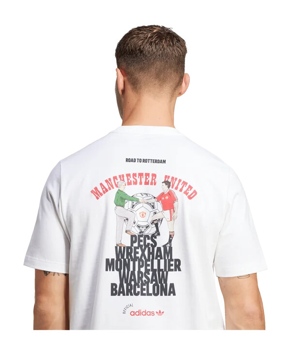 adidas manchester united 1991 t-shirt hvid