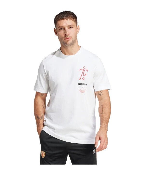 adidas manchester united 1991 t-shirt hvid