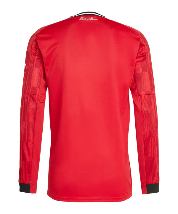 adidas manchester united langærmet hjemmebanetrøje 202526 rød