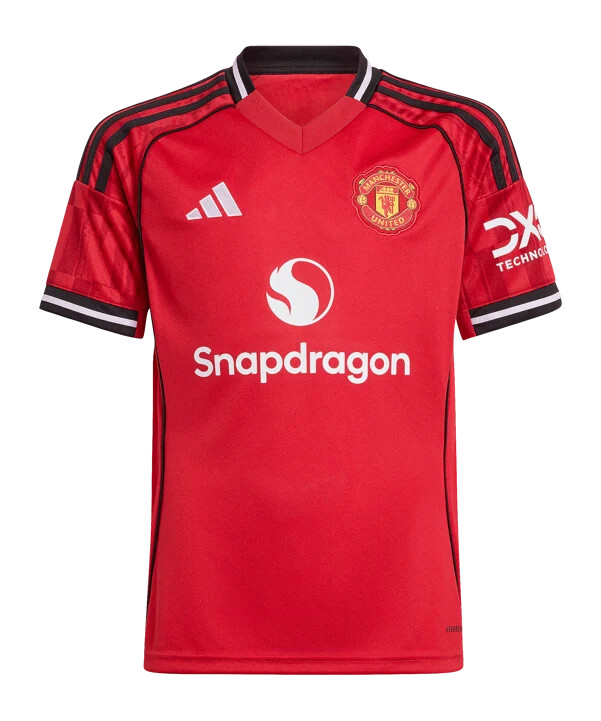 adidas manchester united hjemmebanetrøje 202526 børn rød