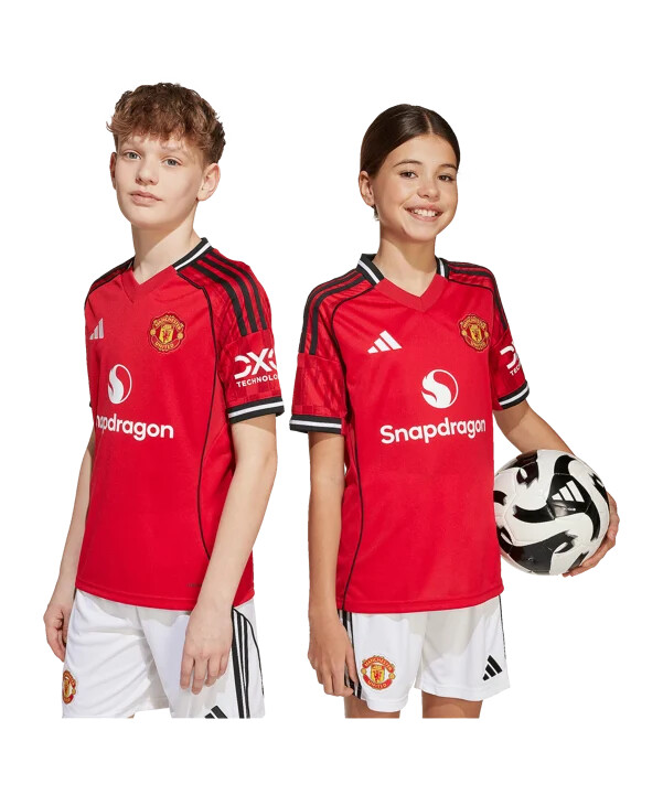 adidas manchester united hjemmebanetrøje 202526 børn rød