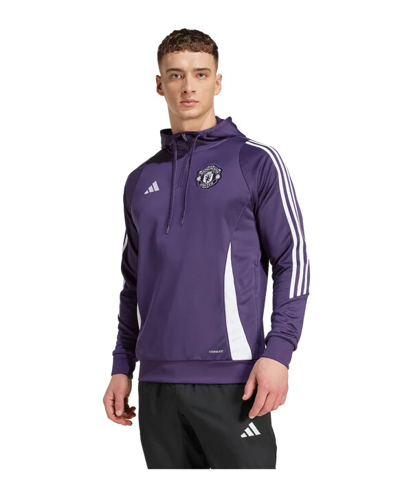 adidas manchester united træningshættetrøje lilla