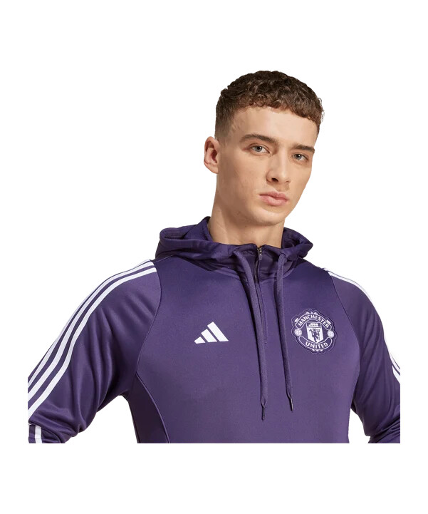 adidas manchester united træningshættetrøje lilla