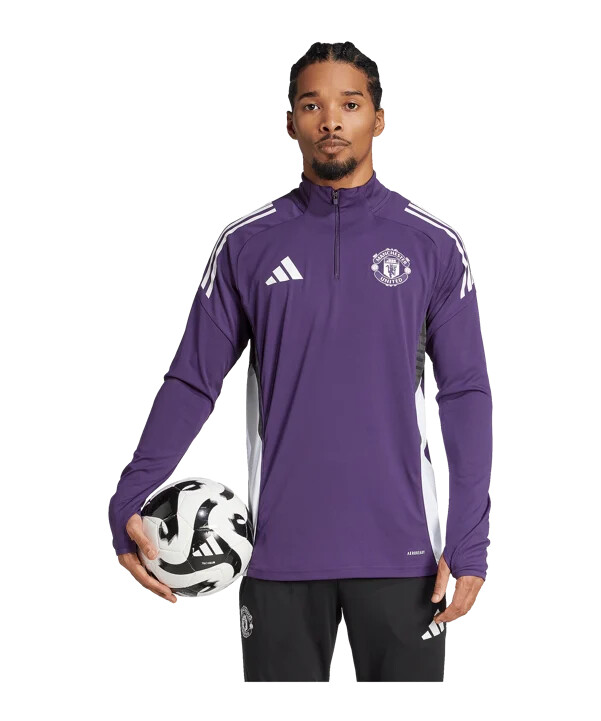adidas manchester united træningssweatshirt lilla