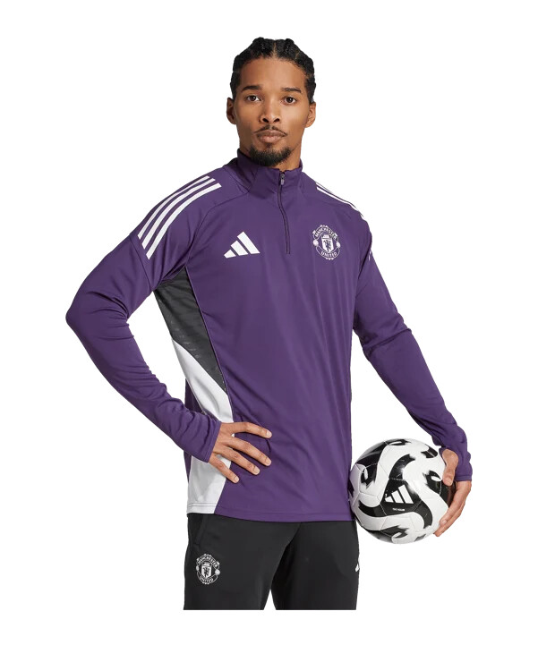 adidas manchester united træningssweatshirt lilla